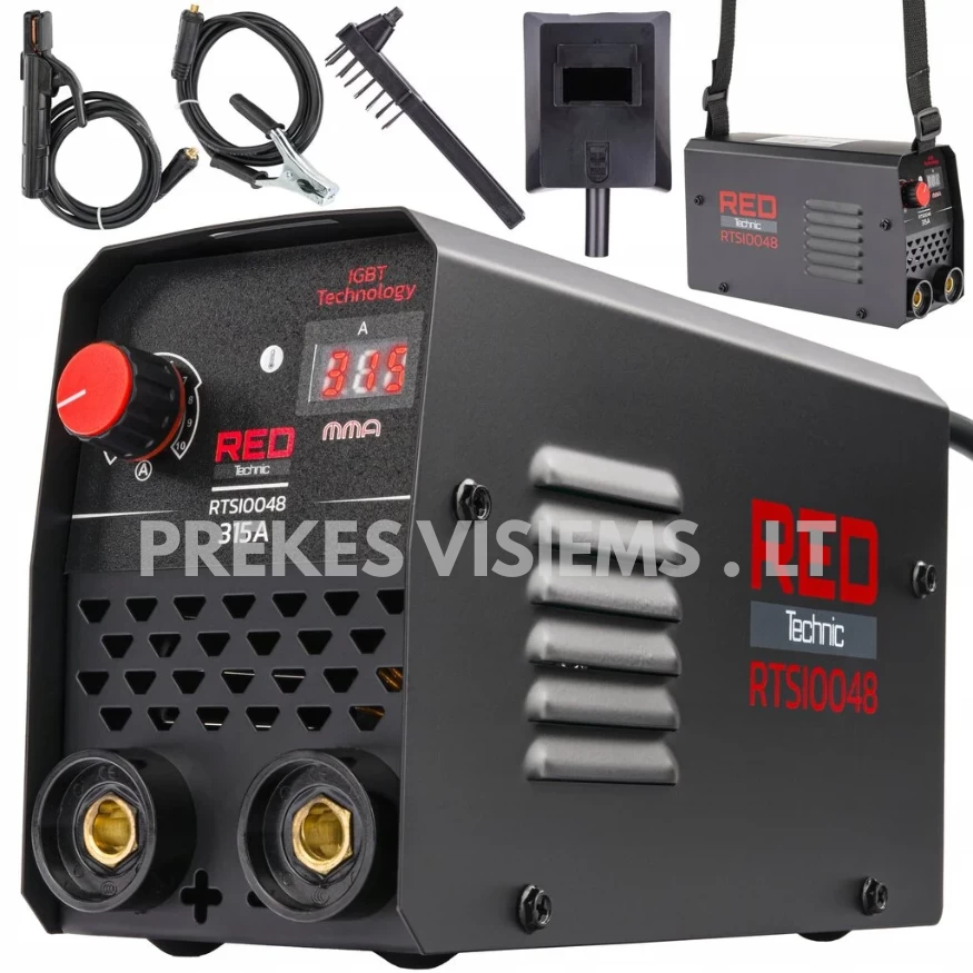 Inverterinis suvirinimo aparatas RED TECHNIC 20–315A, RTS10048