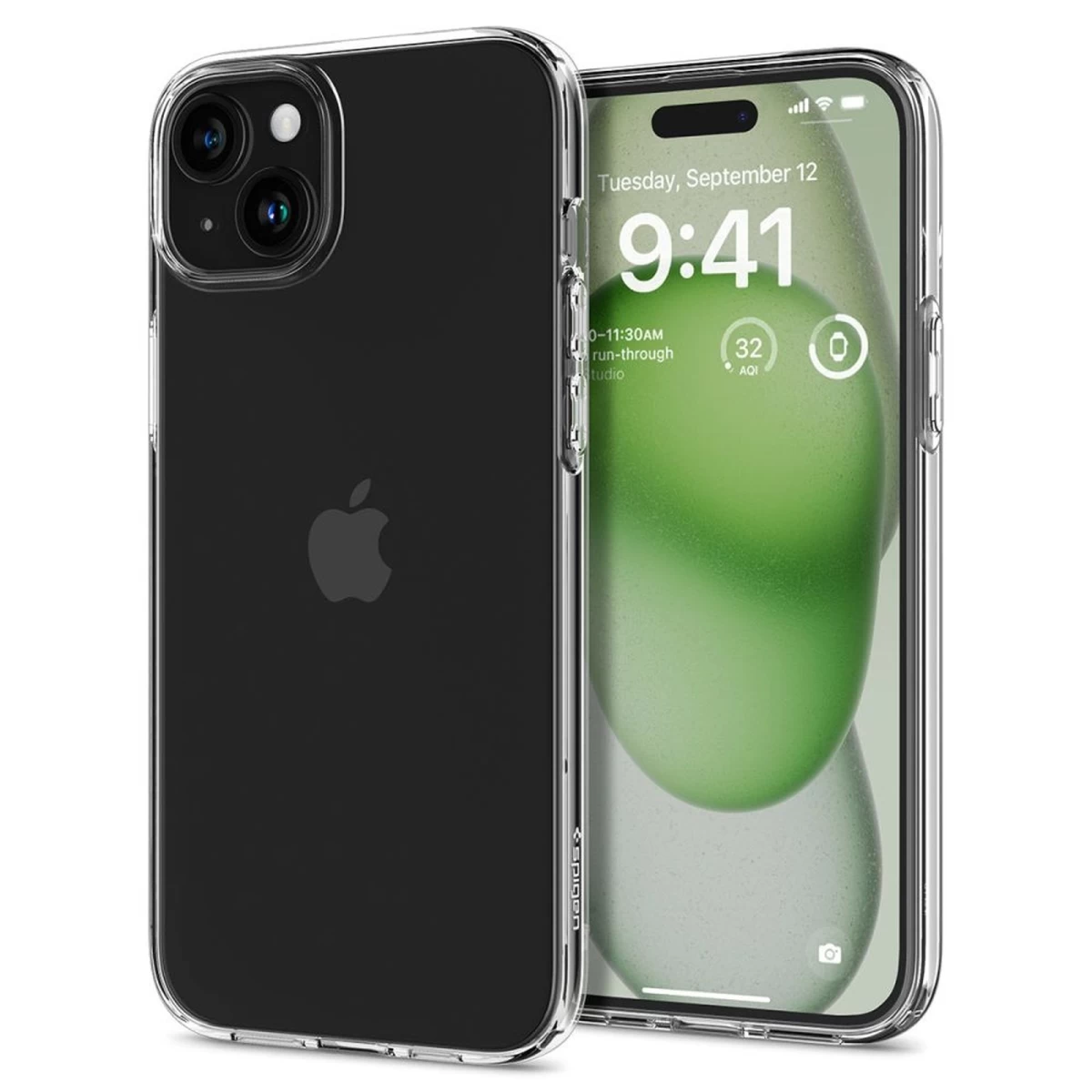 iphone 15 Plus Skystųjų Kristalų Dėklas - Skaidrus
