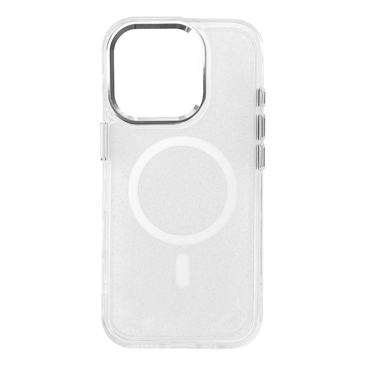 „iphone 16 Pro Glitter Case Magsafe“ Dėklas – Baltas Su Blizgučiais