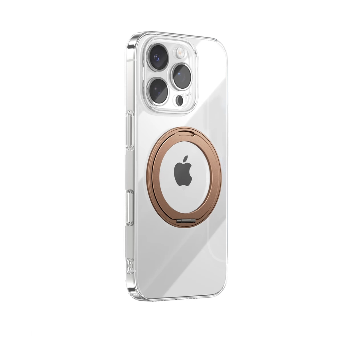 iphone 16 Pro Magsafe Dangtelis Su žiedu 360 - Aukso Spalvos