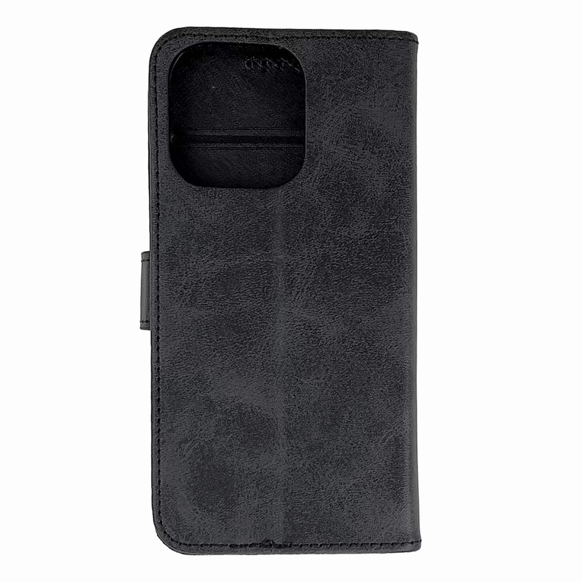 „iphone 16 Pro“ Odinis Dėklas „leather Book Case“ – Juodas