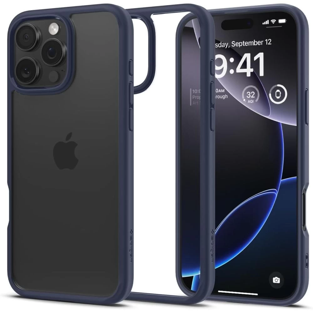 iphone 16 Pro Ultra Hybrid Galinis Dėklas - Mėlynas