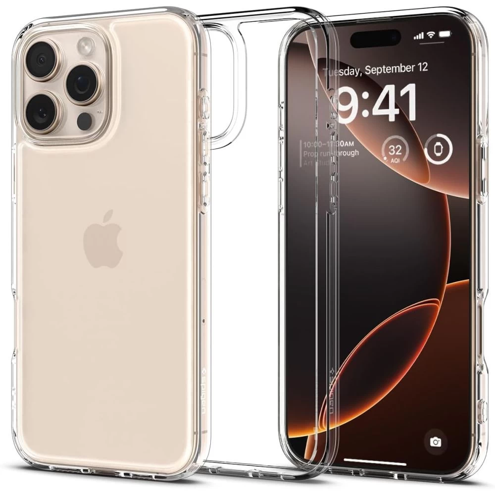 iphone 16 Pro Ultra Hybrid Galinis Dėklas - Skaidrus