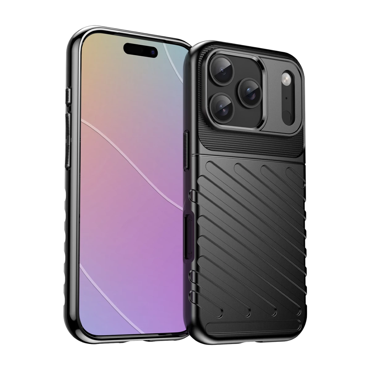 iphone 17 Pro Max Galinis Dangtelis thunder Case - Juodas