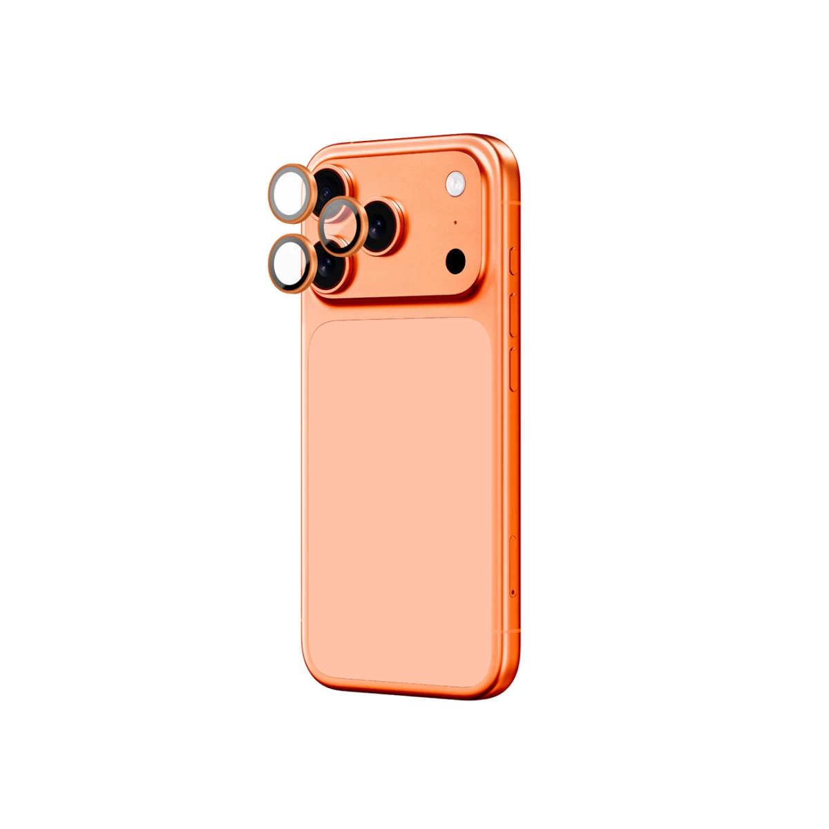iphone 17 Pro / pro Max Ar Sapphire Objektyvo Stiklas - Oranžinis Rėmelis
