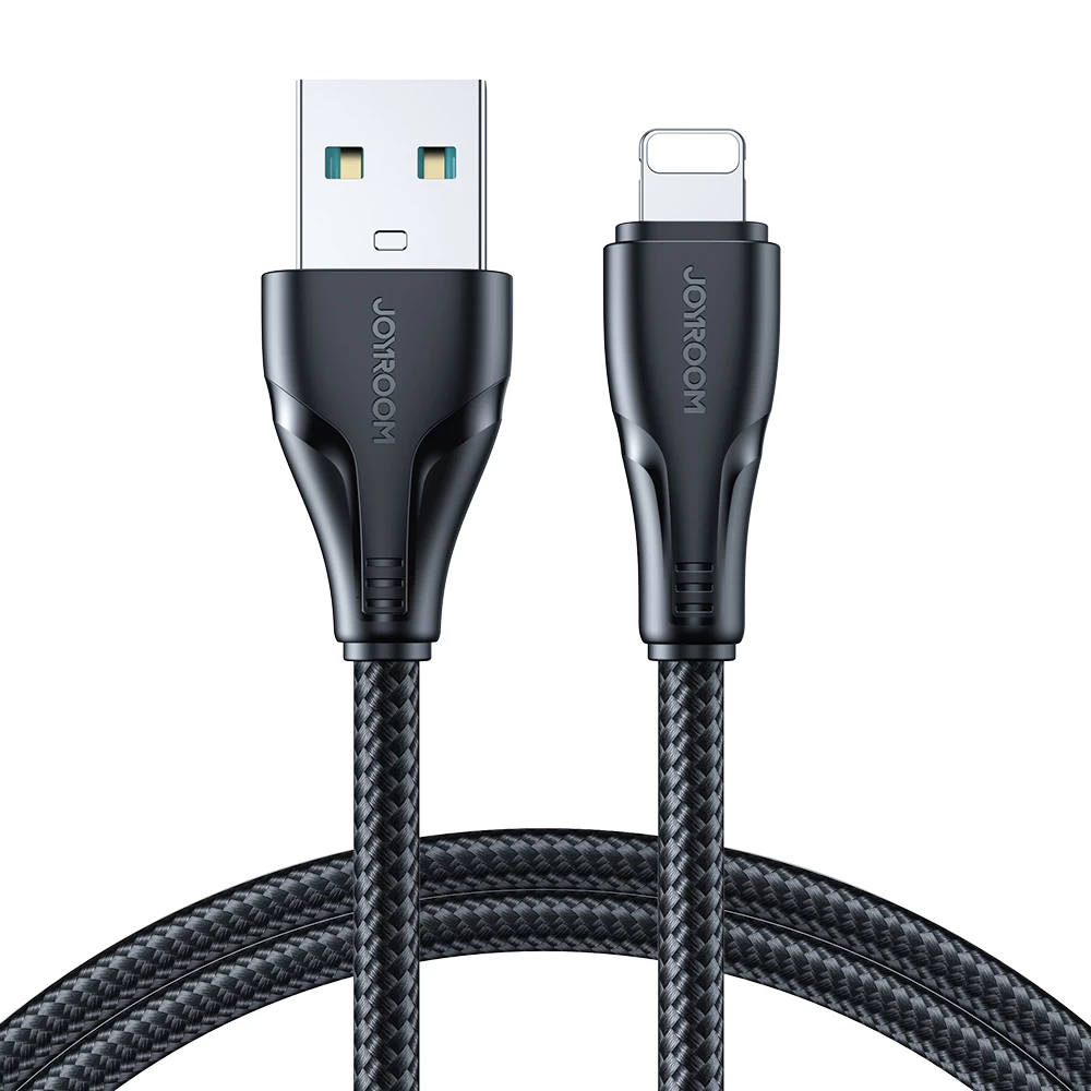 iphone Surpass Serijos Usb - lightning 2.4a 2 M Juodas Kabelis