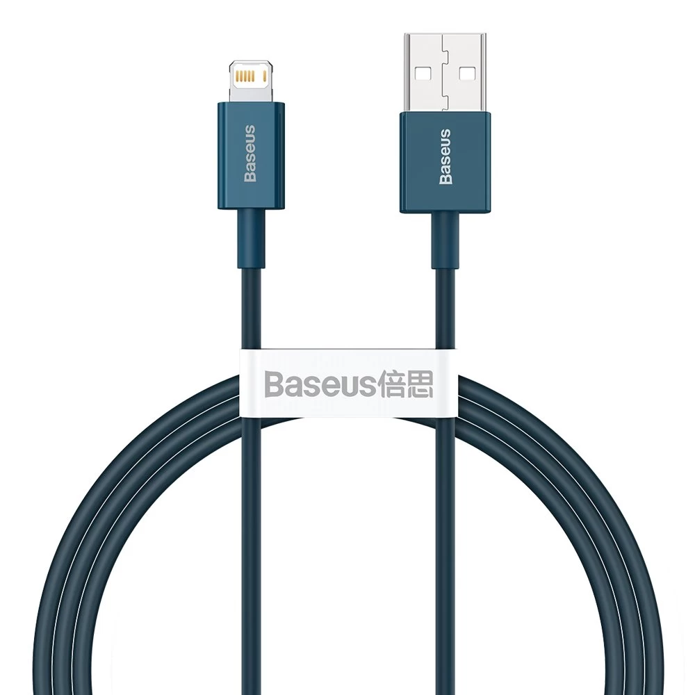 Iphone Usb - Lightning 2.4a 1 M Mėlynas Kabelis, Skirtas Iphone Usb - Lightning 2.4a