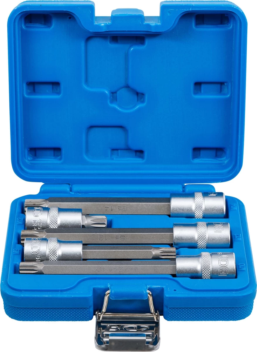 Įpresuotų antgalių rinkinys | 12,5 mm (1/2) | Spline (XZN) | 5 vnt. (8449)