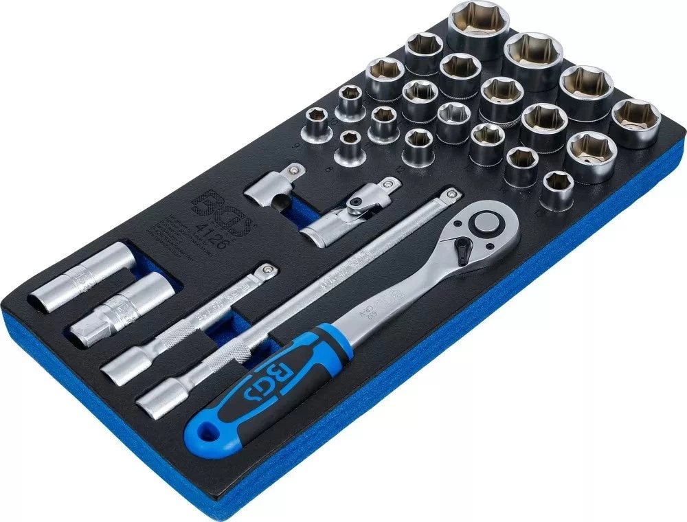 Įrankių dėklas 1/3: galvučių rinkinys | 12,5 mm (1/2) | 27 vnt. (4126)