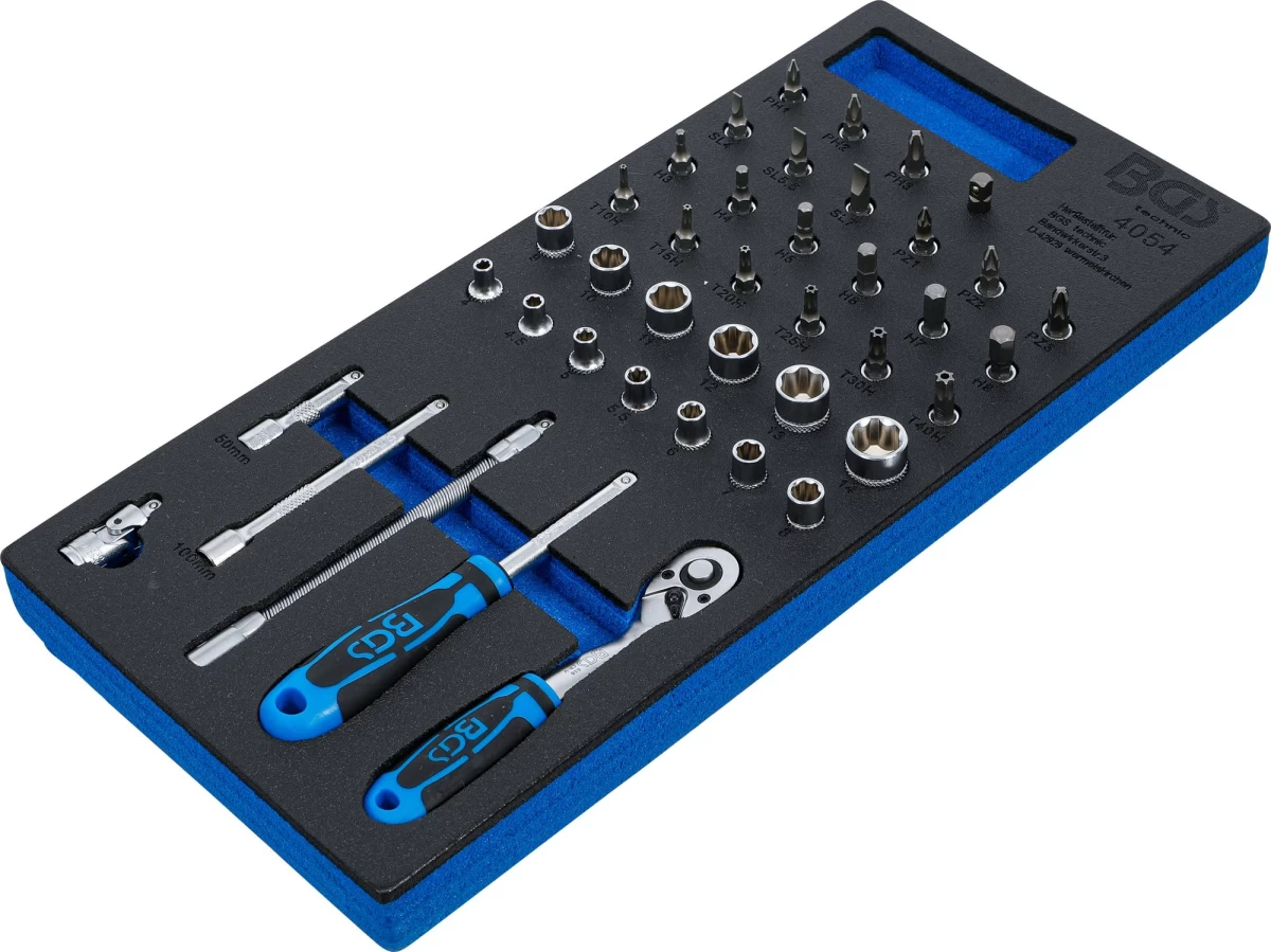 Įrankių dėklas 1/3: galvučių rinkinys | 6.3 mm (1/4) | 41 vnt. (4054)