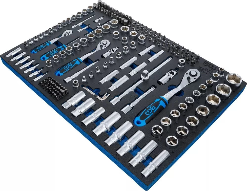 Įrankių dėklas 3/3: Galvučių rinkinys | 6.3 mm (1/4) / 10 mm (3/8) / 12,5 mm (1/2) | 192 vnt. (4036)