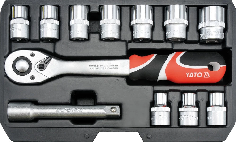 Įrankių rinkinys | 12,5 mm (1/2) | 10-24 mm | 12 vnt. (YT-38671)