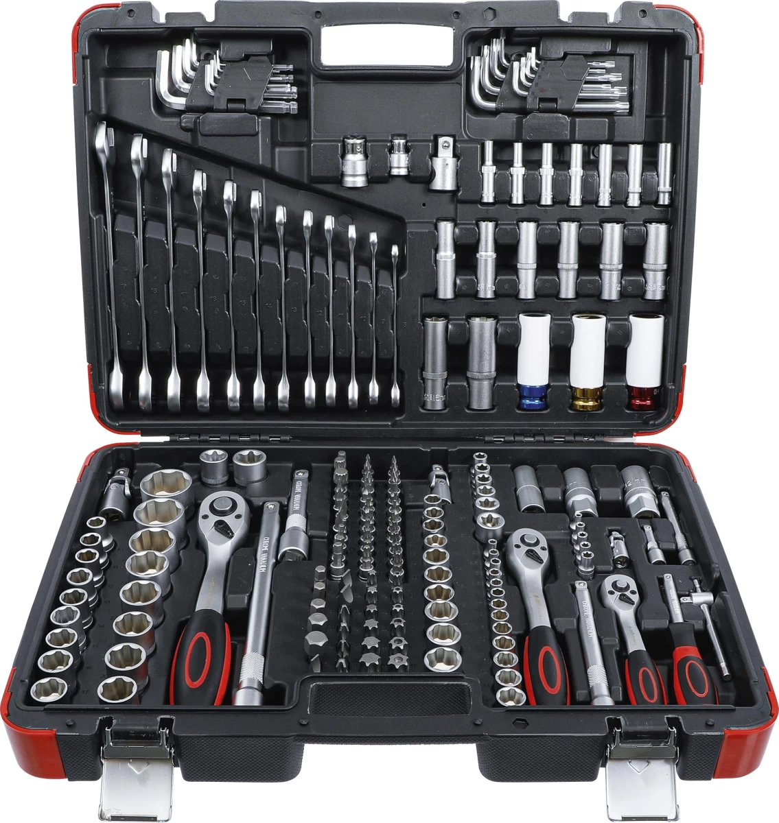 Įrankių rinkinys | 6.3 mm (1/4) / 10 mm (3/8) / 12,5 mm (1/2) | Terkšliniai raktai | 176 vnt. (15217)