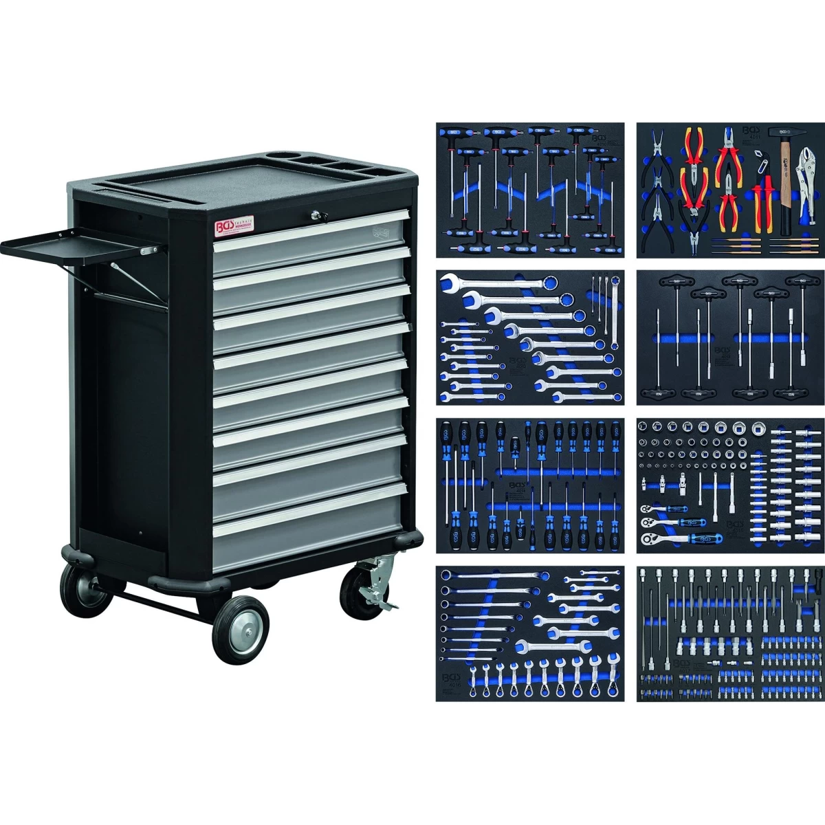 Įrankių spintelė BGS Technic 4050 | 8 stalčiai | 296VNT.