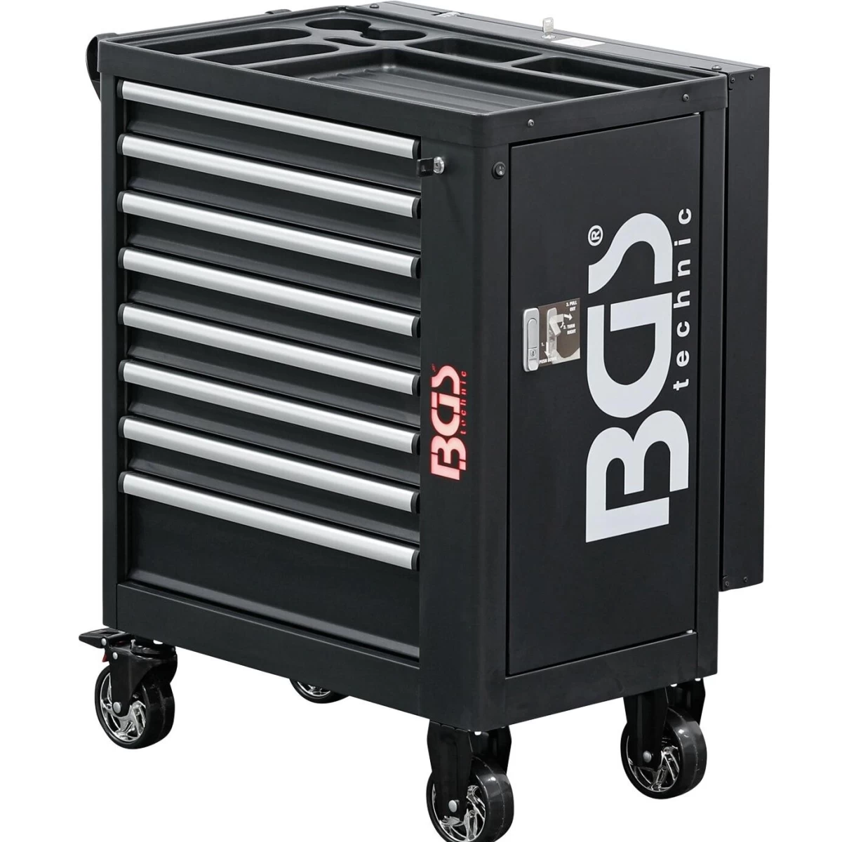 Įrankių spintelė BGS Technic 4106 | 8 stalčiai | 263VNT.