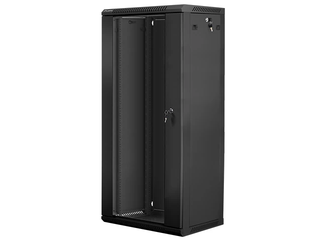 įrengimo Spinta 19&amp;#039;&amp;#039; 27u 600x450mm Juoda (stiklinės Durys)