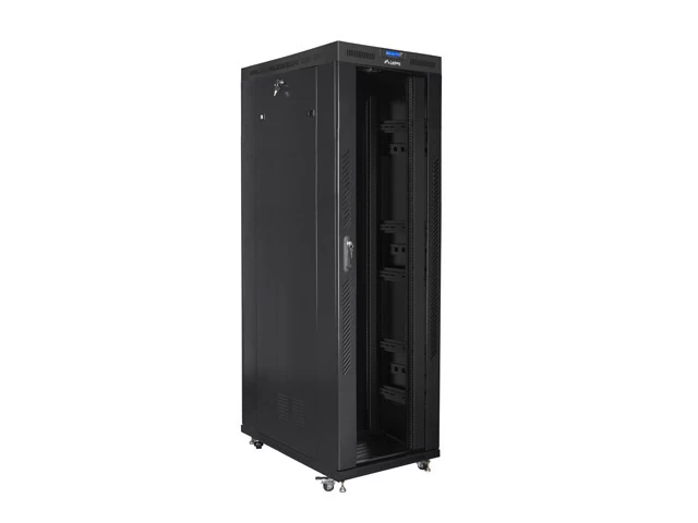 įrengimo Stovas 19&amp;quot; 42u 800x1200 Black Lcd Glass Door Lanberg (flat Pack)