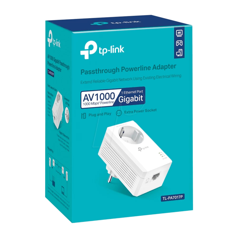 Išmani Wifi Rozetė TP-Link AV 1000 TL-PA7017P