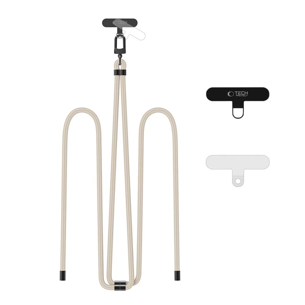 Išmaniojo Telefono Pakabukas Su Reguliuojama Virvele - Smėlio Spalvos