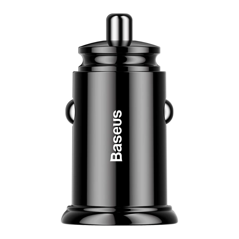 Išmanusis Automobilinis įkroviklis žiedinis 2x Usb Qc3.0 Quick Charge 3.0 Scp Afc 30w Juodas