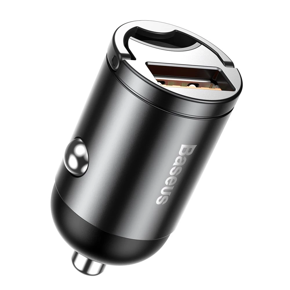 Išmanusis Mini Automobilinis įkroviklis Tiny Star Usb 30w Quick Charge Pilkos Spalvos