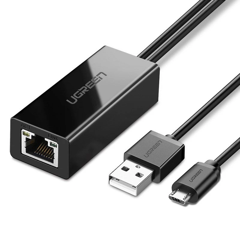 Išorinis Lan Micro Usb 100mbps Tinklo Adapteris chromecast 1 M Juodas