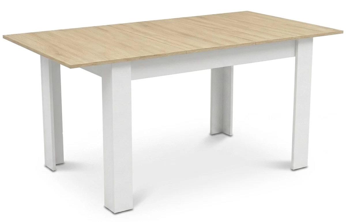 Išskleidžiamas Stalas Np 120–160x80 „sonoma“ – Baltos Kojos
