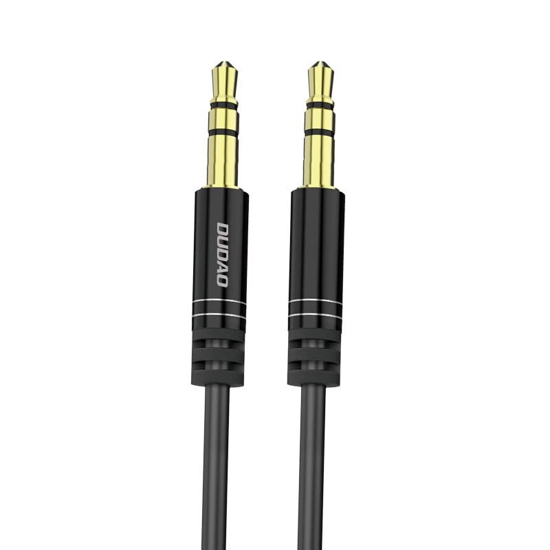 įtempiamasis Garso Kabelis Aux Mini Jack 3,5 Mm Spyruoklė 150 Cm Juodas