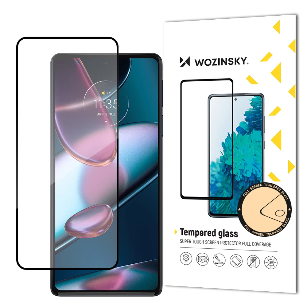 Itin Tvirtas Grūdintas Stiklas Su Visu Ekrano Rėmeliu Motorola Edge 30 Juodas
