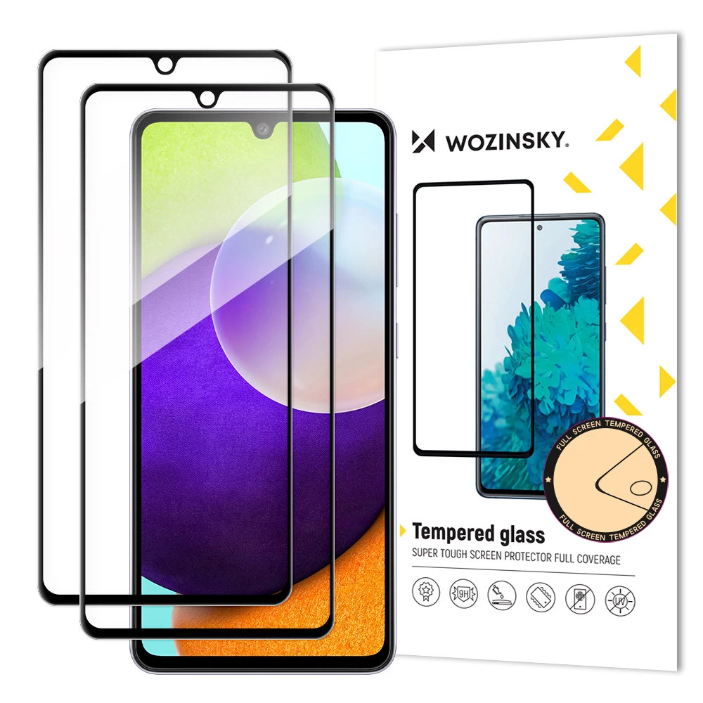 Itin Tvirtas Viso Ekrano Grūdintas Stiklas Su Rėmeliu Samsung Galaxy A33 5g Juodas Kit 2 Vnt.