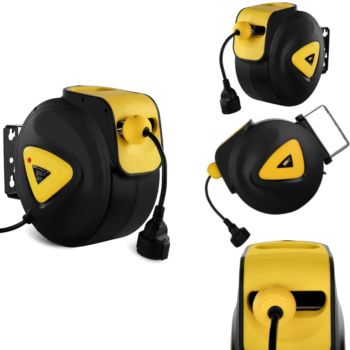 įtraukiama Automatinė Kabelio Ritė Su Ilgintuvo Lizdu Ac230v / 10a / 50hz 11,5 M Ilgio