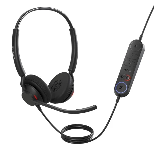 Jabra Engage 40 MS Stereo Inline Link Laidinės ausinės, USB-A, Juoda