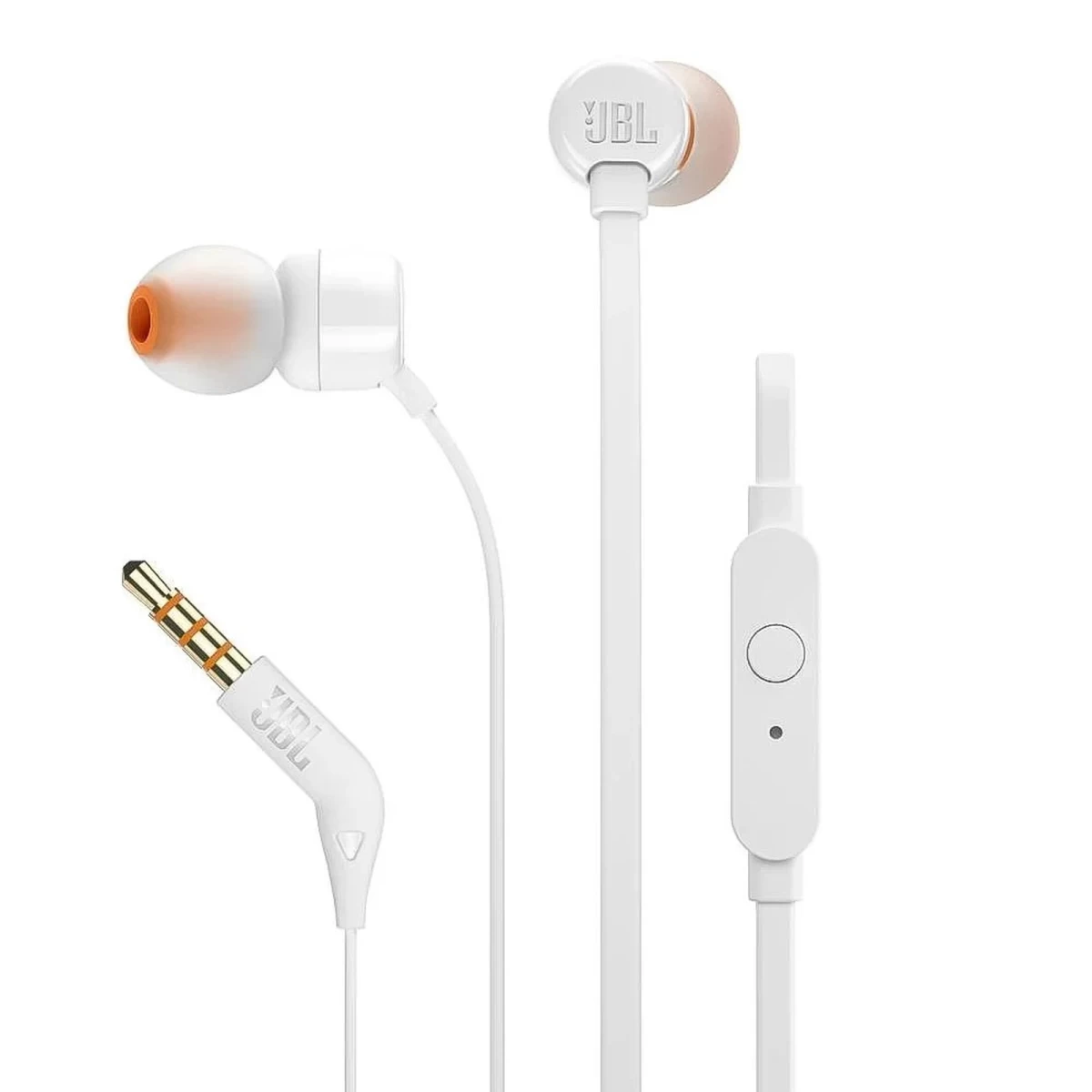 Jbl T110 Mini Jack 3,5 Mm Laidinės Ausinės į Ausis - Baltos Spalvos