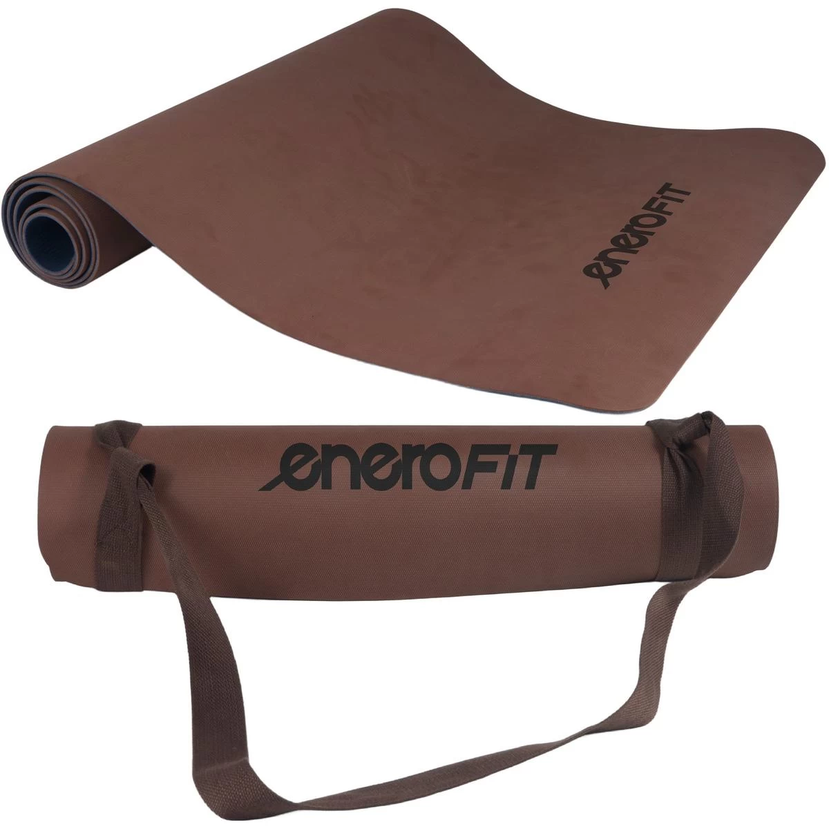 Jogos Ir Fitneso Kilimėlis Tpe Anti-slip Brown Enero Fit