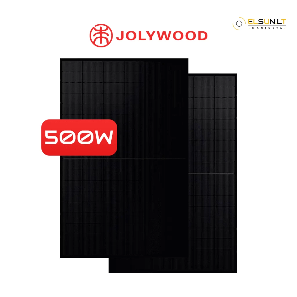 Jolywood N-type JW-HD108N-R2 500W B (full black, dvipusiai) saulės moduliai