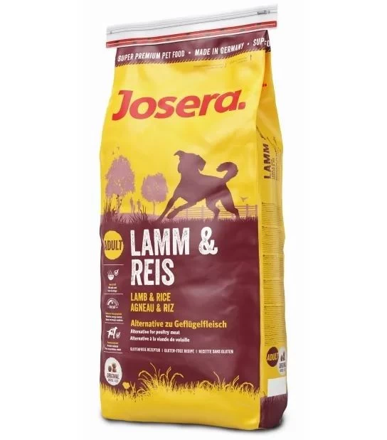 Josera Lamb &amp; Rice sausas pašaras šunims 0.9kg