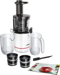 Juicer low speed For fruit and vegetables BOSCH MESM500W (150W; black and white color)