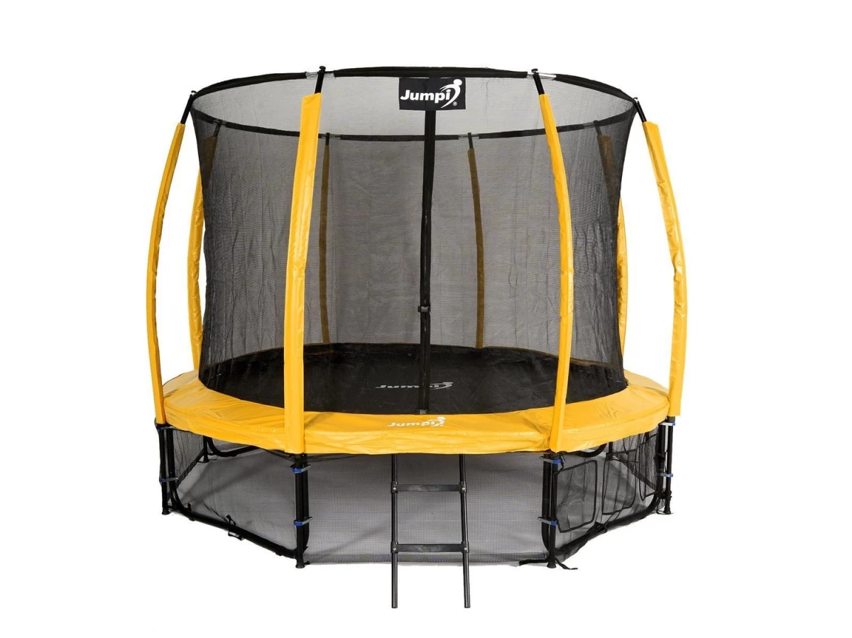 jumpi 374 Cm/12ft maxy Comfort Plus Geltonas Sodo Batutas Su Vidiniu Tinklu