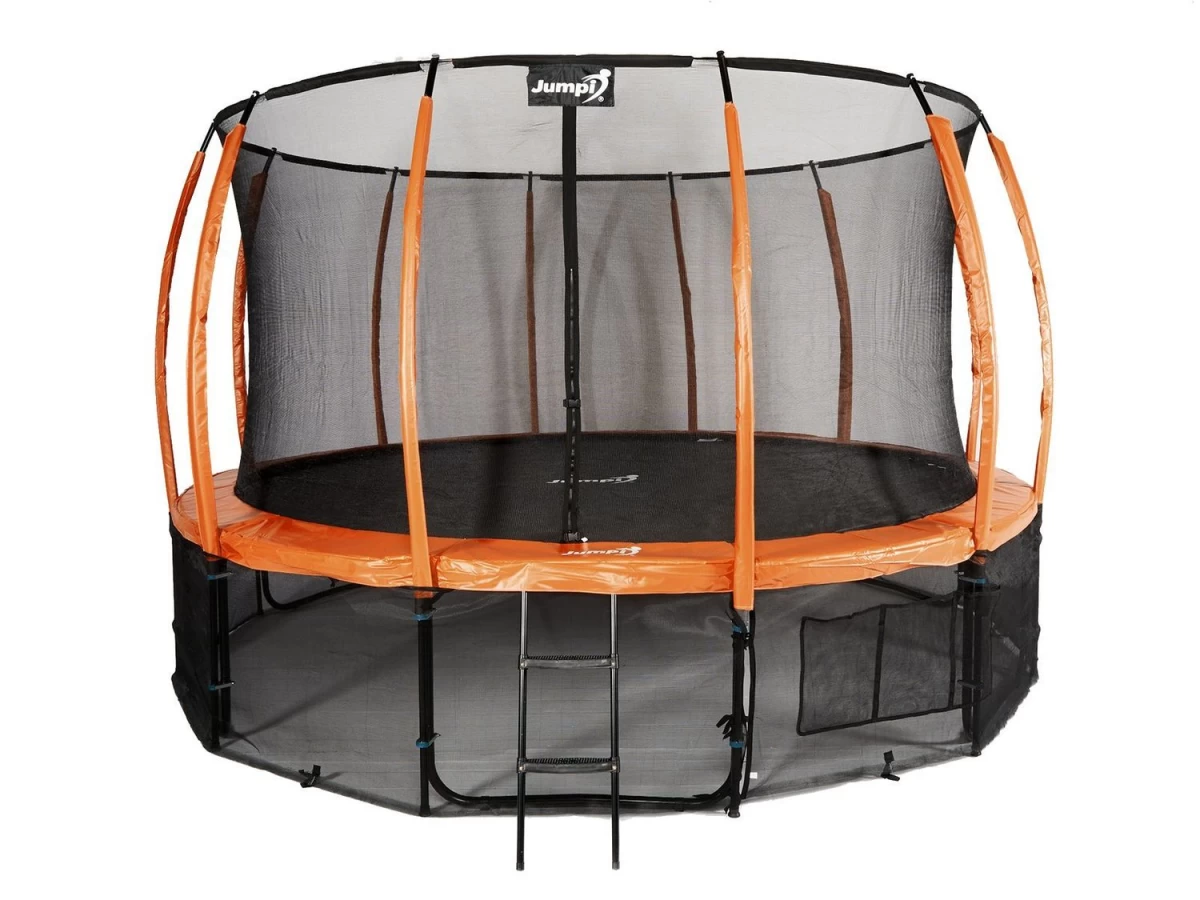 jumpi 435cm/14ft maxy Comfort Plus Oranžinis Sodo Batutas Su Vidiniu Tinklu