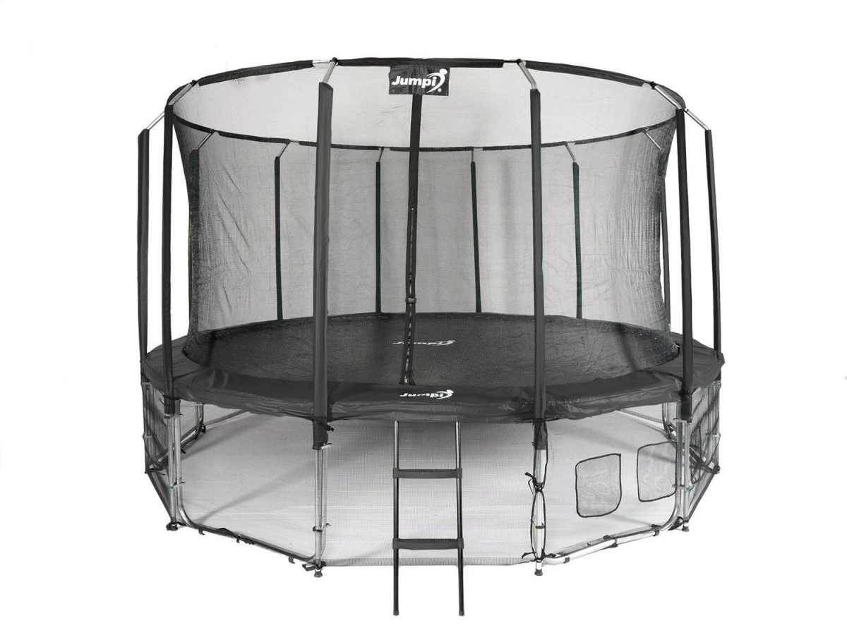 jumpi 487 Cm/16ft maxy Comfort Juodas Sodo Batutas Su Vidiniu Tinklu