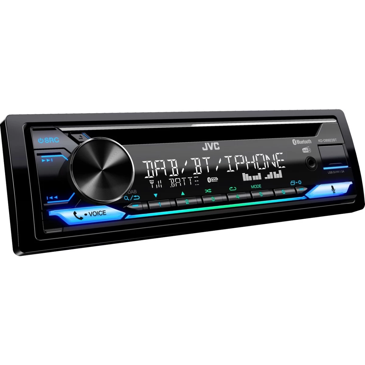 JVC, KD-DB922BT CD/USB MP3/WMA automagnetola su AUX iejimu