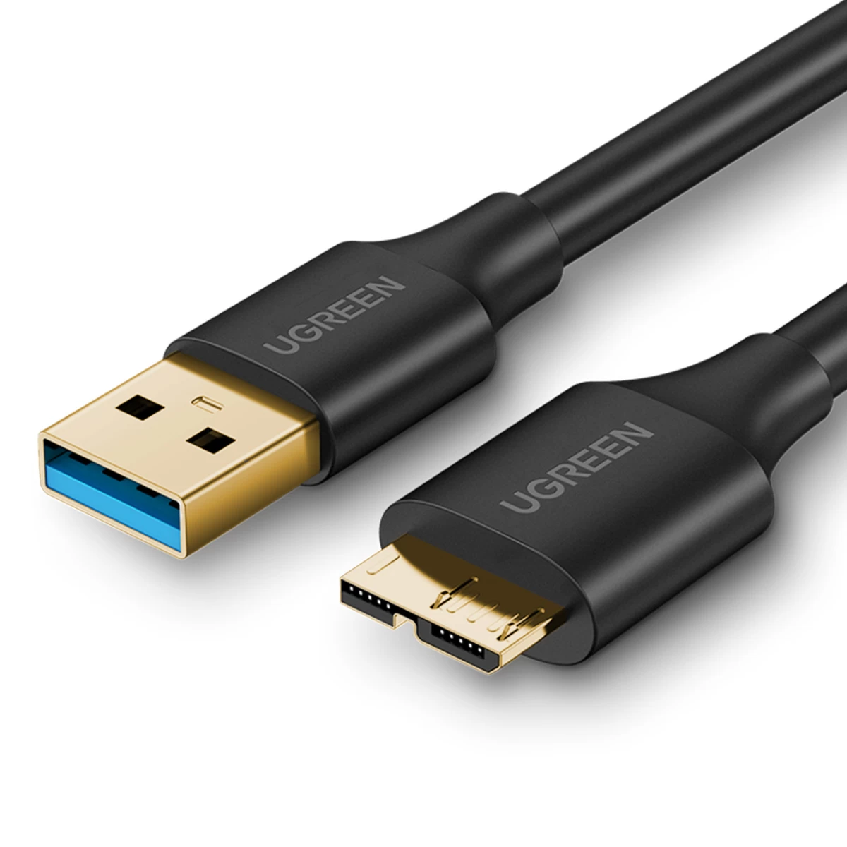 Kabelio Diskas Usb-a 3.0 - Micro Usb-b Superspeed 5gb/s 1 M Juodas