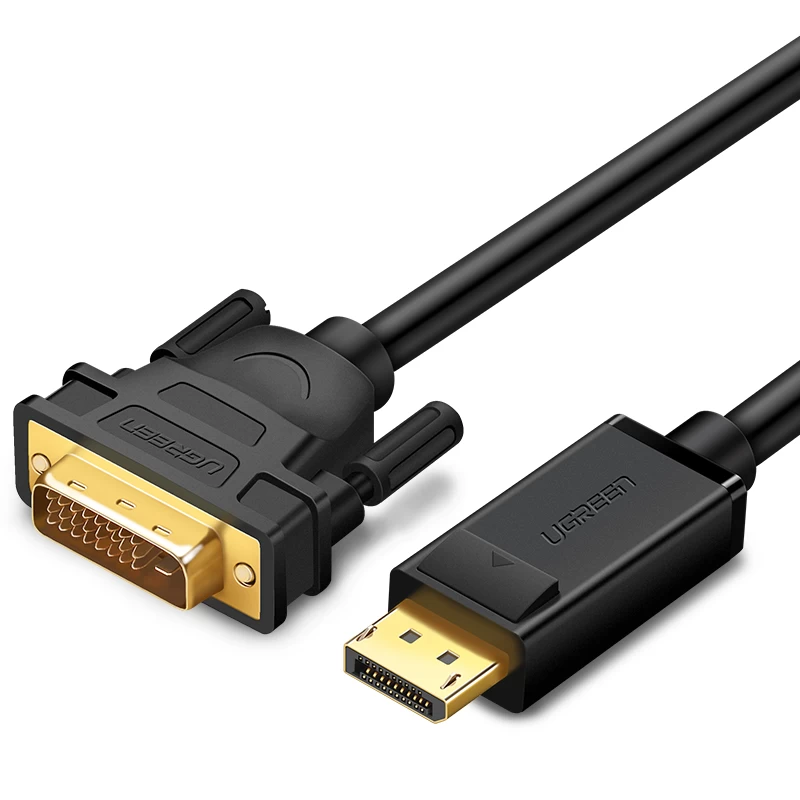 Kabelio Displayport - Dvi 2 M Paauksuoti Kištukai Juodi