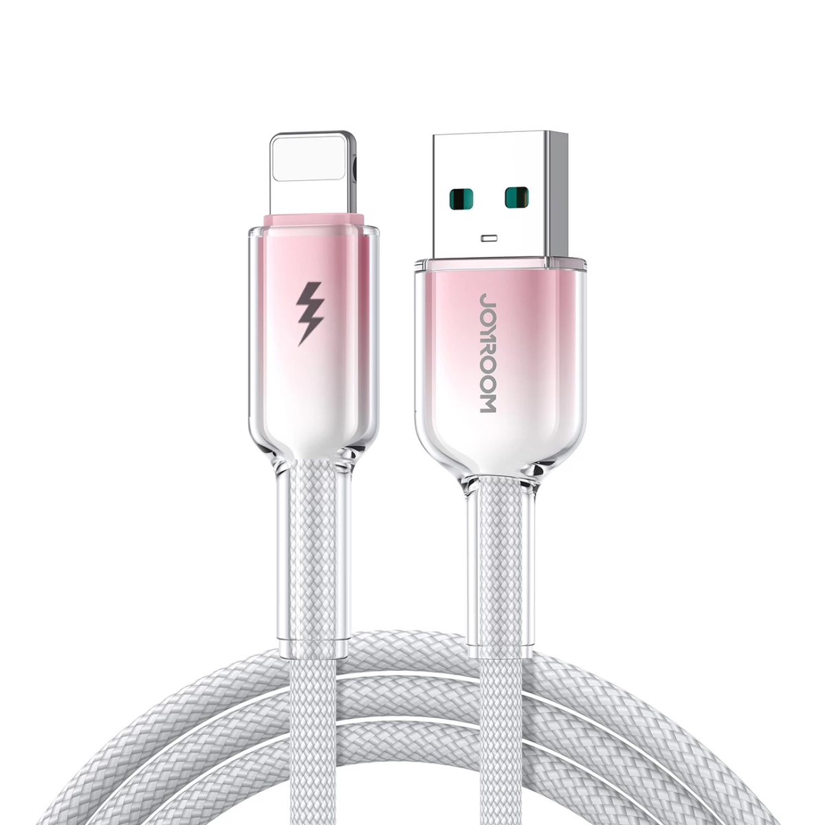 Kabelis crystal-clear Series 3a Usb-a - iphone Lightning 1,2 M - Baltas