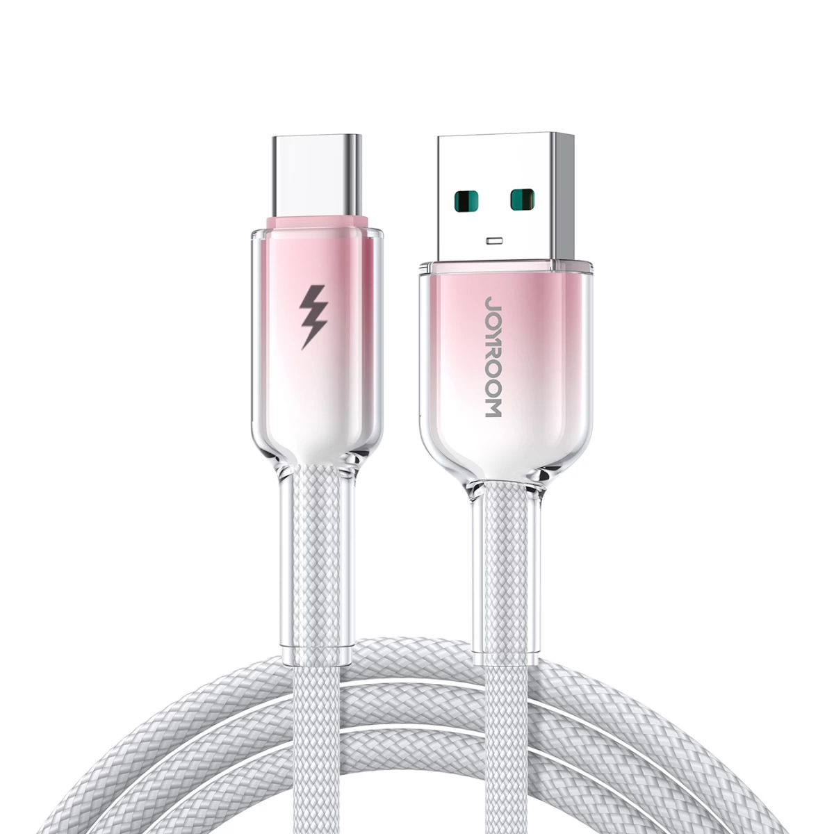 Kabelis Crystal-clear Series 3a Usb-a - Usb-c 1,2 M - Baltas
