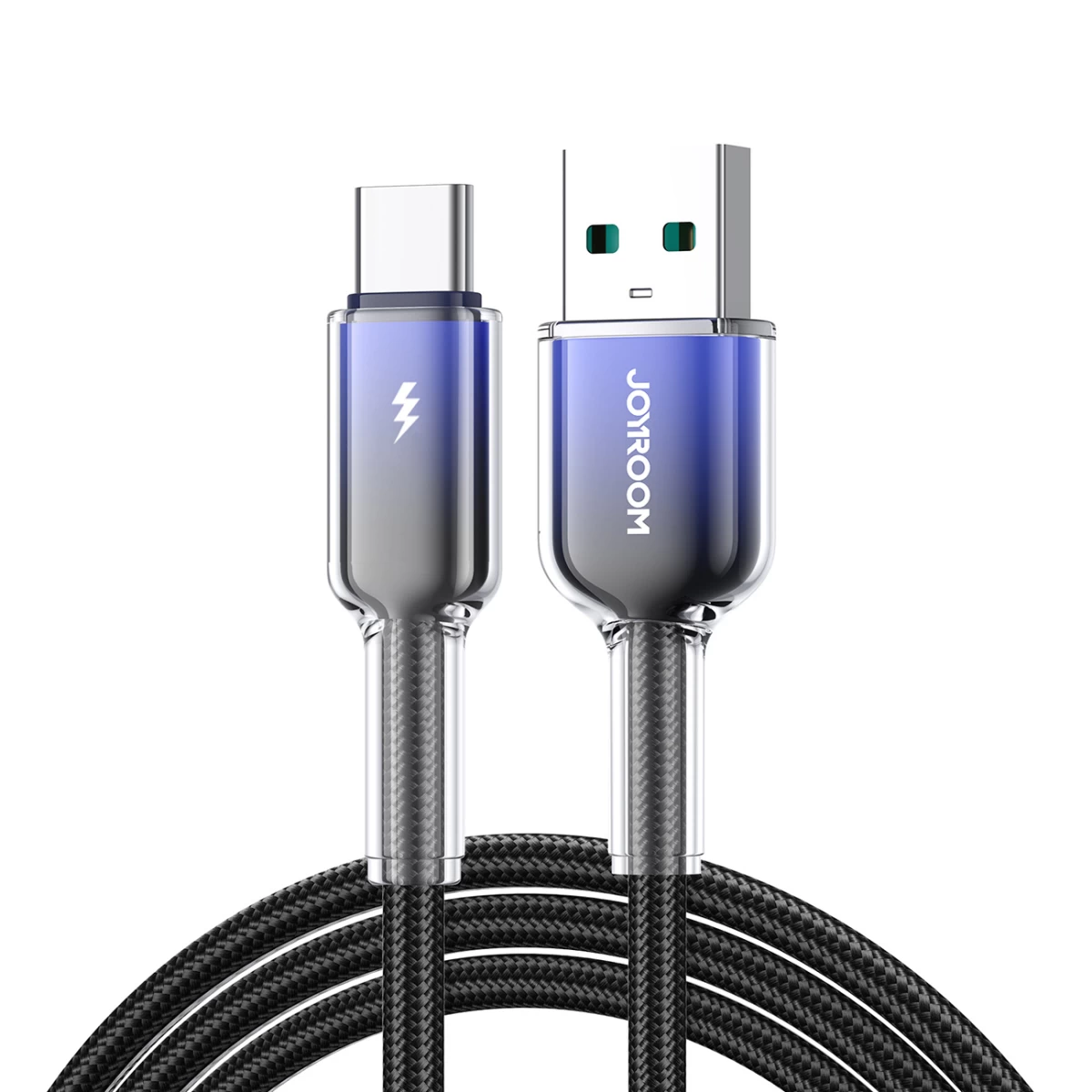 Kabelis Crystal-clear Series 3a Usb-a - Usb-c 1,2 M - Juodas