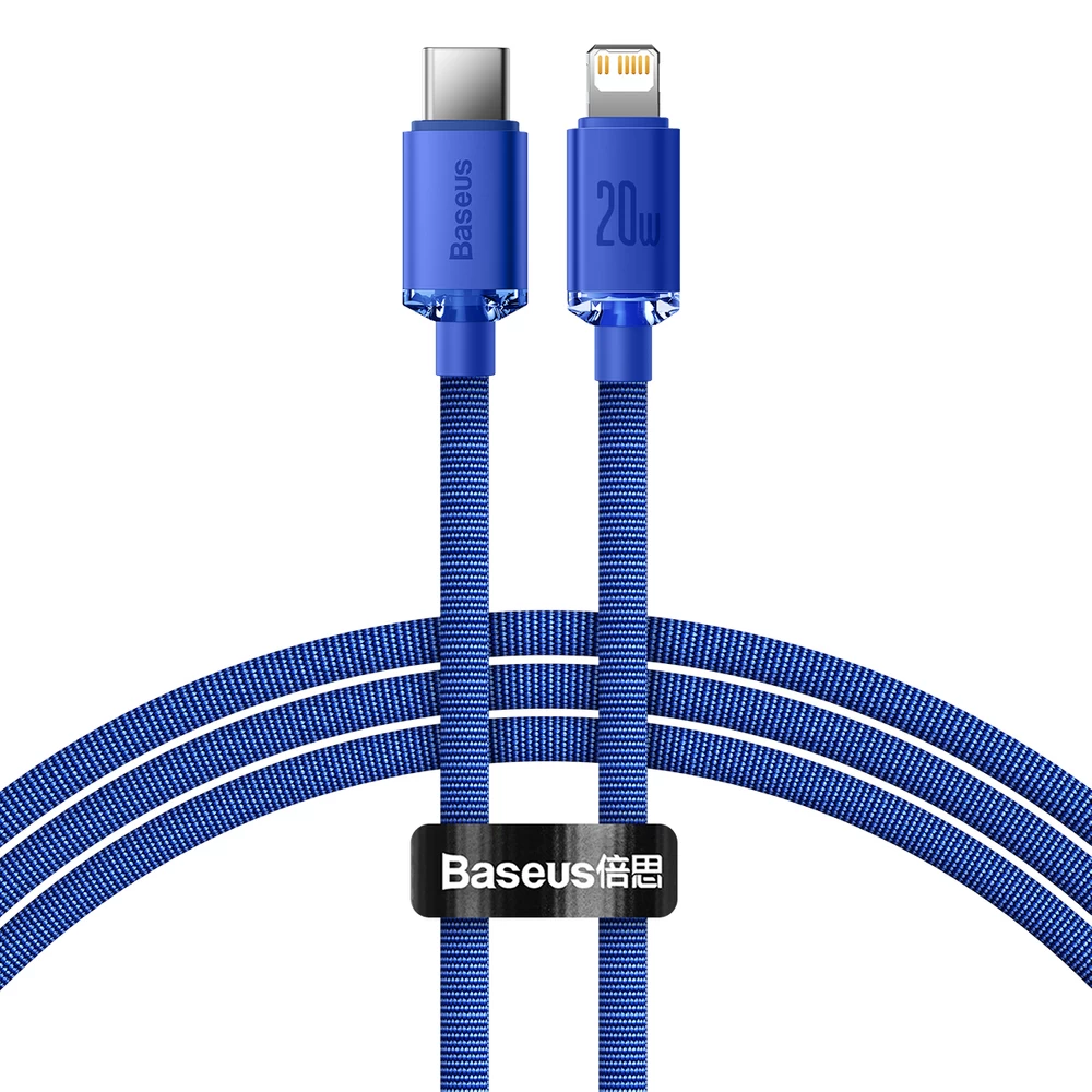 Kabelis Greitam įkrovimui Ir Duomenų Perdavimui Usb-c Iphone Lightning 20w 1,2 M Mėlynas