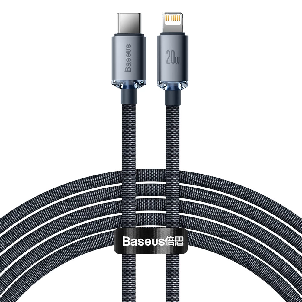 Kabelis Greitam įkrovimui Ir Duomenų Perdavimui Usb-c Iphone Lightning 20w 2 M Juodas