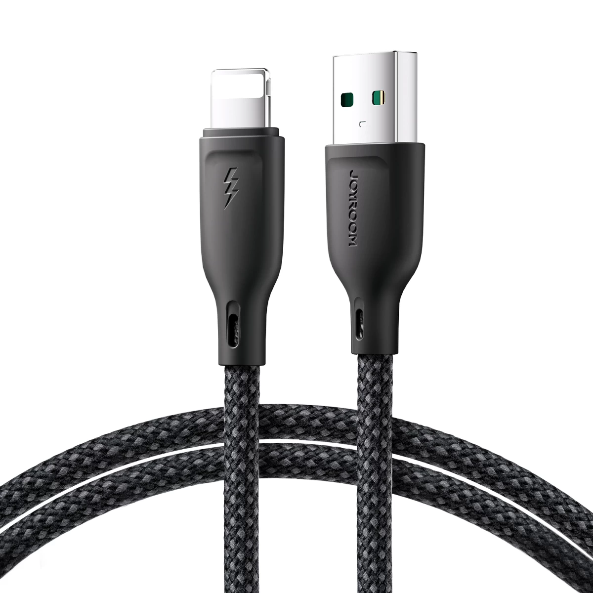 Kabelis iphone įvairiaspalvis Usb-a - lightning 3a 1 M Juodas