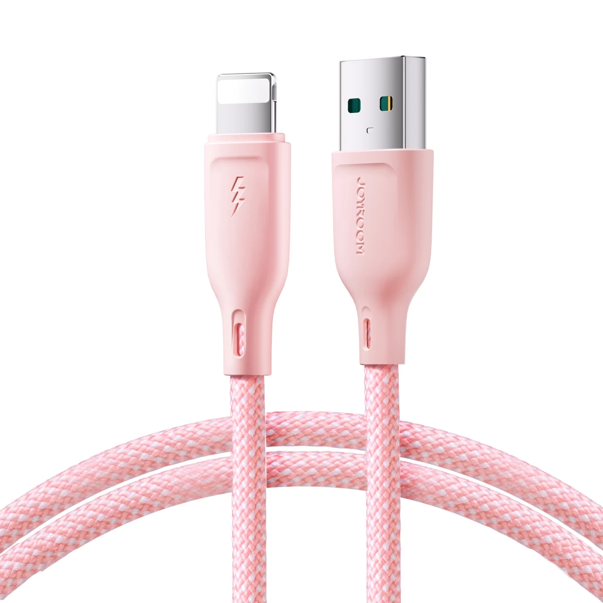 Kabelis iphone įvairiaspalvis Usb-a - lightning 3a 1 M Rožinės Spalvos